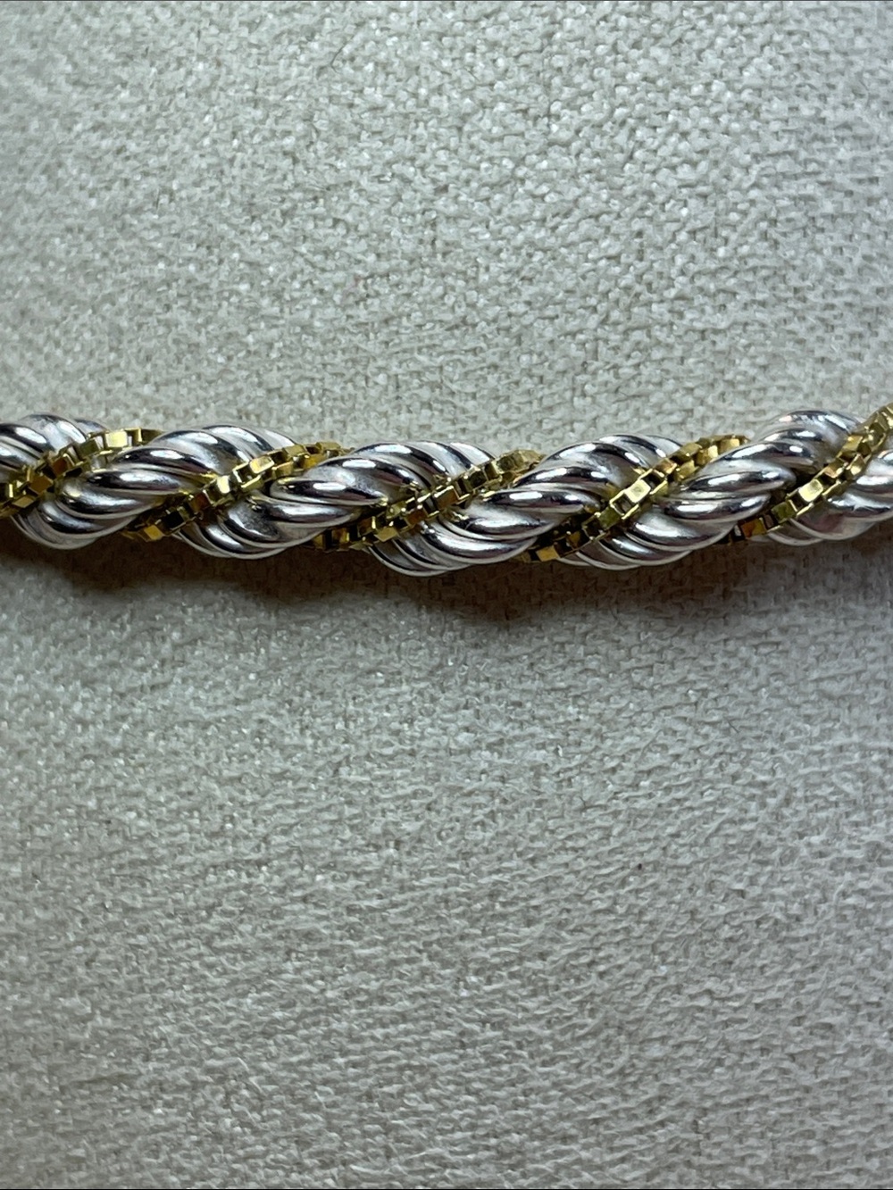 Freida Rothman Sterling Silver Two-Tone Rope Chain Bracelet $159 MSRP - Picture 4 of 7